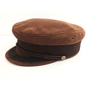 NEW Original Stanton Brown Suede Prince Henry Fishermans Cap L/XL